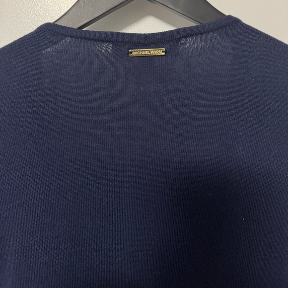 MICHAEL KORS Women's Navy Long Sleeve Open Cardigan Sweater, Medium - Picture 5 of 5